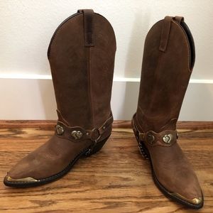 Brown Leather Cowboy Boots